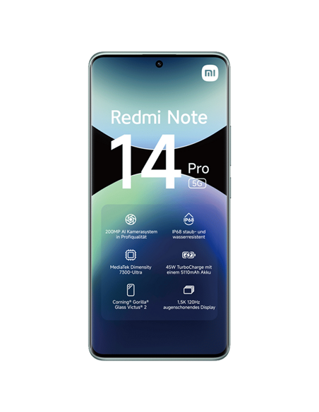 Smartphone Xiaomi Redmi Note 14 Pro 5G, 8GB/256GB, Verde Coral