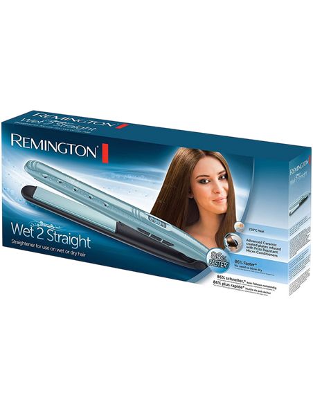 Placă de îndreptat părul Remington Wet 2 Straight S7300, Albastru