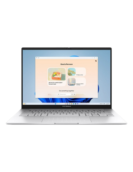 Laptop 14" ASUS Zenbook 14 OLED UX3405CA, Foggy Silver, Intel Core Ultra 9 285H, 16GB/1024GB, Fără SO
