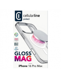 Husă Cellularline Gloss Mag - iPhone 16 Pro Max, Transparent 2