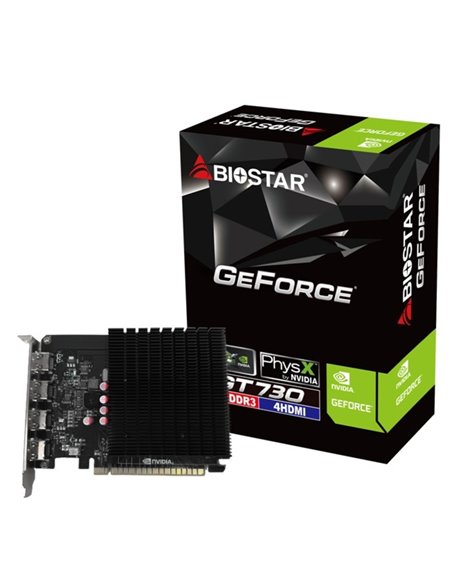 Видеокарта BIOSTAR GeForce GT730 / 4GB / GDDR3 / 64Bit
