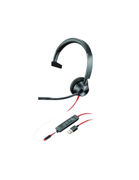 Casti Poly Blackwire 3315 / USB-A / Black