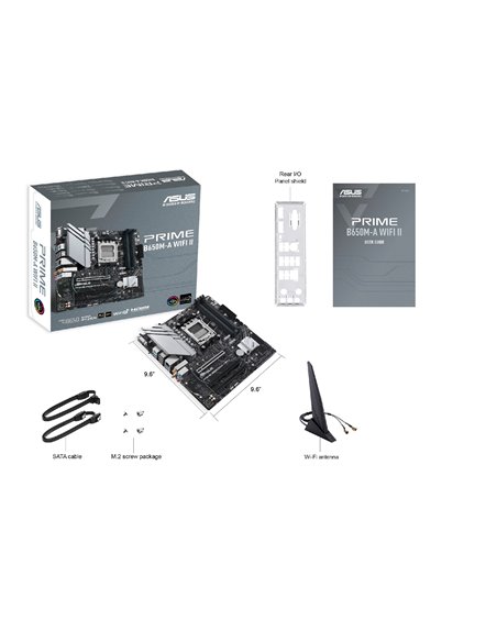 Placa de baza ASUS PRIME B650M-A WIFI II/ AM5 / B650/ DDR5/ mATX