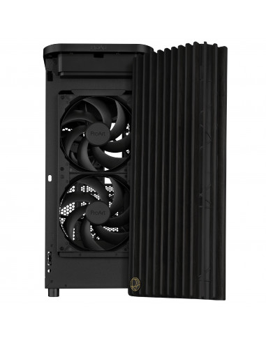Корпус ASUS ProArt PA401 Wood Edition/ no PSU / 2x160mm, 1x120mm fan/ ATX/ Black