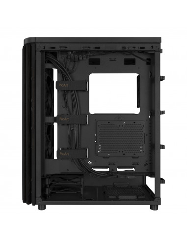 Carcasa ASUS ProArt PA401 Wood Edition/ no PSU / 2x160mm, 1x120mm fan/ ATX/ Black