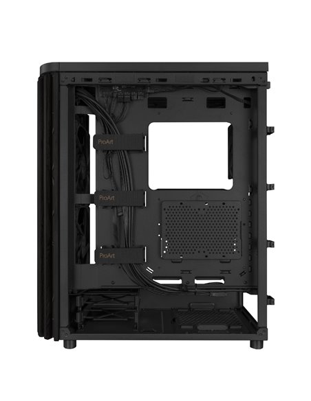 Корпус ASUS ProArt PA401 Wood Edition/ no PSU / 2x160mm, 1x120mm fan/ ATX/ Black