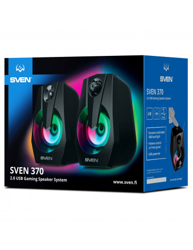 Boxe SVEN 370 / 6W / USB power / RGB / Black