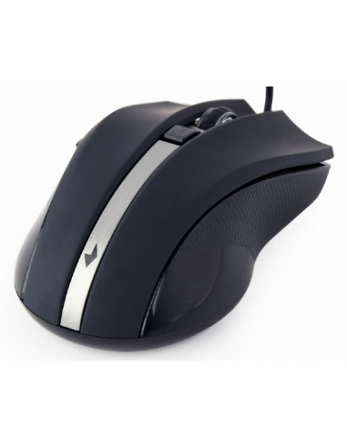 Gembird MUS-GU-02, 6-button G-laser mouse with scroll wheel, 800-2400dpi, USB, Black