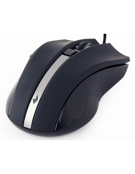 Gembird MUS-GU-02, 6-button G-laser mouse with scroll wheel, 800-2400dpi, USB, Black