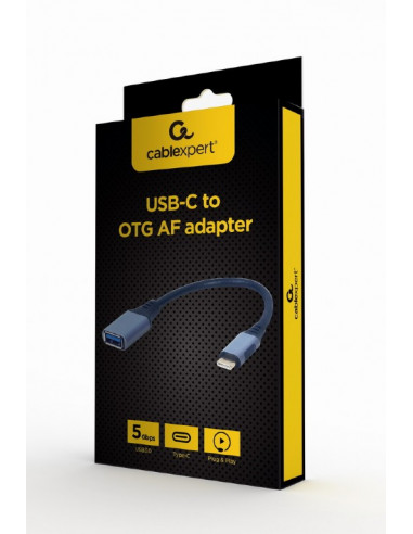 Адаптер Gembird A-USB3C-OTGAF-01/ USB 3.0 OTG Type-C (male) to Type-A (female)
