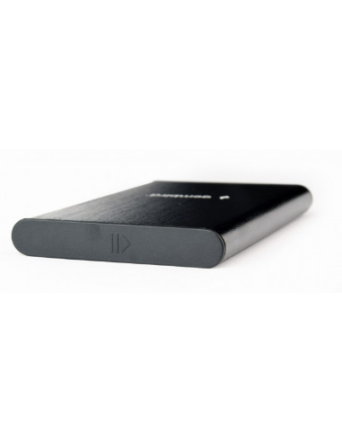 Gembird EE2-U3S-6, USB 3.1 2.5'' enclosure with USB Type-C port, brushed aluminum, Black