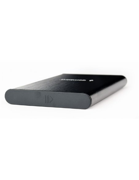 Gembird EE2-U3S-6, USB 3.1 2.5'' enclosure with USB Type-C port, brushed aluminum, Black