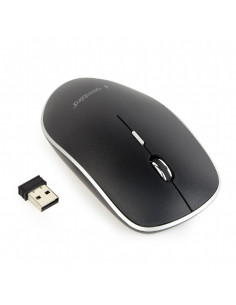 Gembird MUSW-4BSC-01, Silent Wireless Optical mouse, 2.4GHz, 4-button, 800 - 1600dpi, Type-C receiver, Black 2