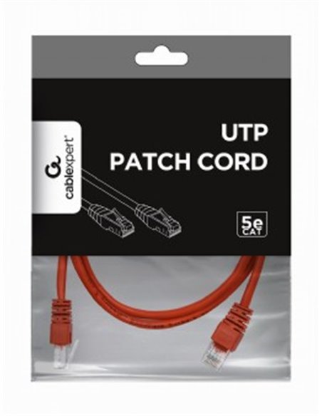 UTP Cat.5e Patch cord, 1m, Red