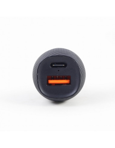 USB Car Charger - TA-U2QC3-CAR-02, 2-port USB car fast charger, Type-C PD, 18 W, black
