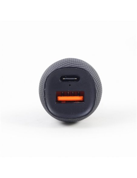 USB Car Charger - TA-U2QC3-CAR-02, 2-port USB car fast charger, Type-C PD, 18 W, black