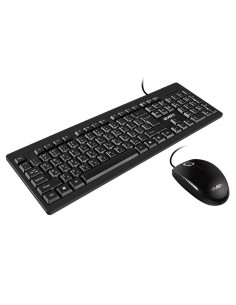 SVEN KB-S320C, Keyboard 104 keys + Mouse (Optical 800 dpi, 3+1 (scroll wheel)), Waterproof design, 1.5m, USB, Black, Rus/Ukr/Eng 2