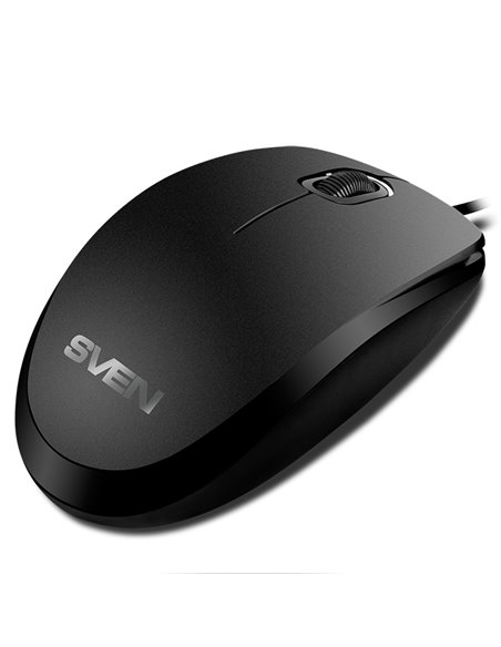 SVEN KB-S320C, Keyboard 104 keys + Mouse (Optical 800 dpi, 3+1 (scroll wheel)), Waterproof design, 1.5m, USB, Black, Rus/Ukr/Eng