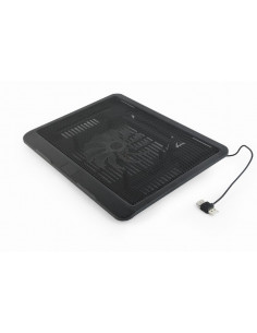 Gembird NBS-1F15-04, Notebook cooling stand, up to 15.6”, LED backlight in fans, Large 12 cm cooling fan, 1000 RPM (± 10 %), ... 2