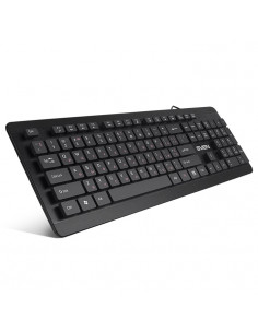 SVEN KB-E5700H, Keyboard, Waterproof construction, 104 keys, 12 Fn-keys, slim compact design, low-profile, USB 2.0 Hub 2 -por... 2