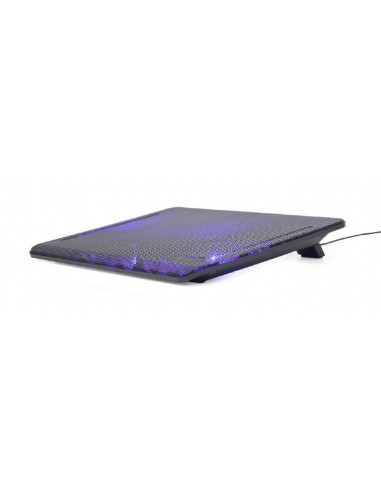 Gembird NBS-2F15-05, Notebook cooling stand, up to 15.6”, LED backlight in fans, Cooling fans: 2 pcs, 1500 RPM (± 10 %), airf...
