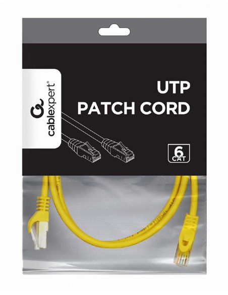 UTP Cat6 Patch cord, 0.5 m, Yellow