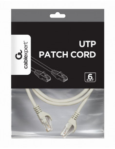 UTP Cat6 Patch cord, 1 m, Grey 2