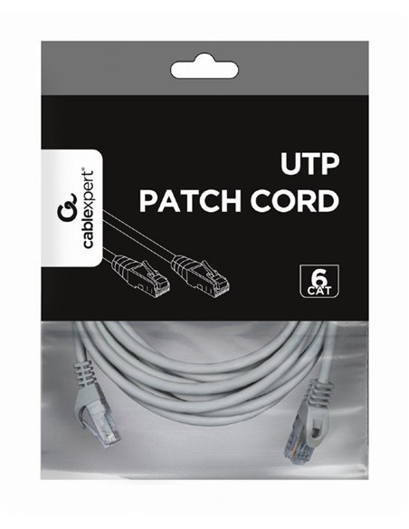 UTP Cat6 Patch cord, 5 m, Grey