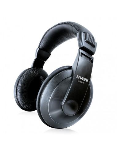 SVEN AP-860V, Stereo headphones with the volume control, 3.5 mm (3 pin) stereo mini-jack, 2.5 m, Black