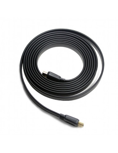 Cable HDMI CC-HDMI4F-6, 1.8 m, High speed HDMI flat cable with Ethernet, Supports 4K UHD resolutions at 60 Hz, 1.8 m, black ...