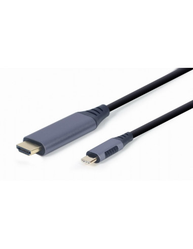 Cable Type-C to HDMI - 1.8m - Cablexpert CC-USB3C-HDMI-01-6, 1.8m, USB Type-C to HDMI display adapter cable, Supported resolu...