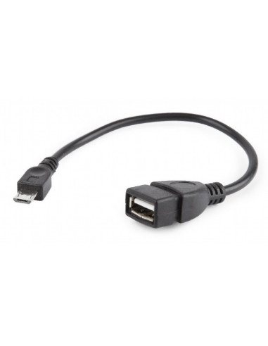 Adaptor Gembird A-OTG-AFBM-03, USB OTG AF to Micro BM / 0.15 m / Black
