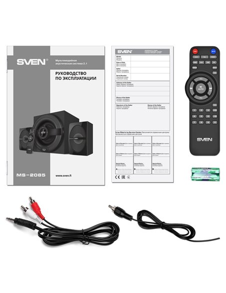 Колонки 2.1 SVEN MS-2085 / 60W RMS / Bluetooth / FM-tuner / USB / SD card / Black