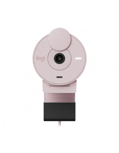 Веб-камера Logitech Brio 300 / 1080p / auto light correction / noise-reducing mic / USB-C / Rose