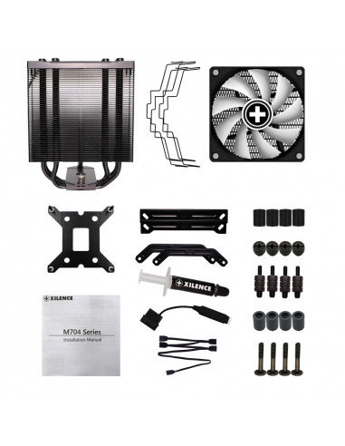 Кулер XILENCE XC056 ”M704PRO.ARGB” Performance A+ Series / Universal / 180W / 500~1500rpm, 18.0~30.2dBA / 68.2CFM / Black