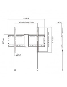 TV-Wall Mount for 37-80”- Gembird ”WM-80F-01”, Fixed, max. 70 kg, Distance TV to Wall: 29 mm, max. VESA 600 x 400, Black 2