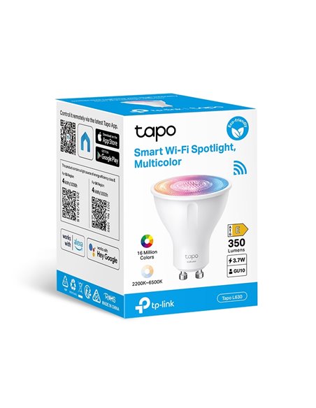 Умная беспроводная лампочка TP-LINK Tapo L630 / 16Mln Multicolor / GU10 / 2200-6500K