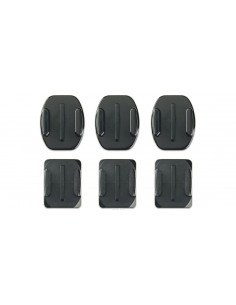 GoPro Suporturi adezive curbate + plate - Suport GoPro adeziv, 3x adezivi plati, 3x adezivi curbati - compatibil cu toate cam...