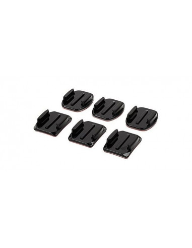 GoPro Suporturi adezive curbate + plate - Suport GoPro adeziv, 3x adezivi plati, 3x adezivi curbati - compatibil cu toate cam...