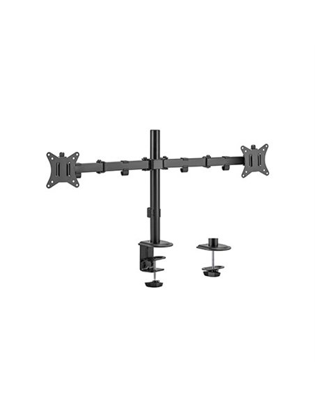Arm for 2 monitors 17”-32” Gembird MA-D2-01, Adjustable desk 2-display mounting arm (rotate, tilt, swivel), VESA 75/100, up...