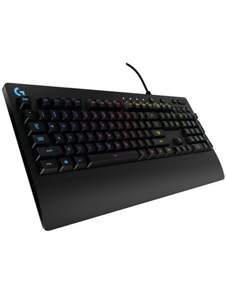 Tastatura Gaming Logitech G213 Prodigy, Mech-Dome, Spill resistance, Media controls, RGB, Integrated palm rest, Adjustable fe...