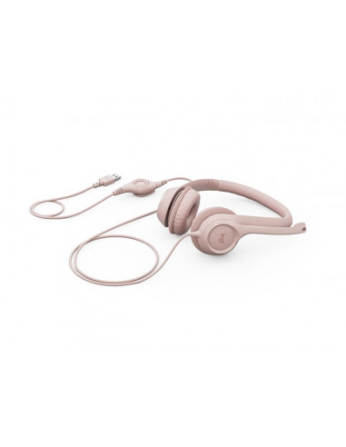 Наушники Logitech USB H390, Rose