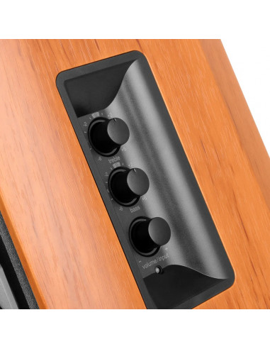 Boxe Edifier R1380DB Brown / 42W RMS / 2x RCA / optical / coaxial / AUX / remote control / wooden / (4”+1”)
