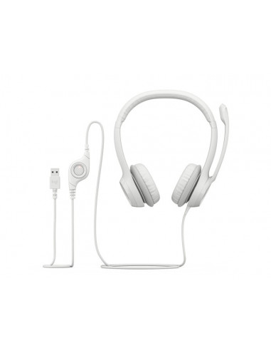 Casti Logitech USB H390, White