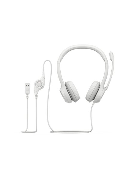 Casti Logitech USB H390, White