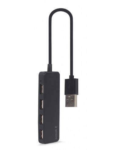 USB Hub Gembird UHB-U2P4-06 / 4 x USB 2.0 / 30 cm cable / black