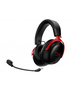 Беспроводные Игровые наушники HyperX Cloud III Wireless, Black/Red, [77Z46AA]