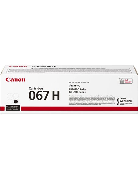 Laser Cartridge Canon 067 HBK (5106C002), black (3130 pages) for F651Cw /MF655Cdw /MF657Cdw /LBP631Cw /LBP633Cdw.