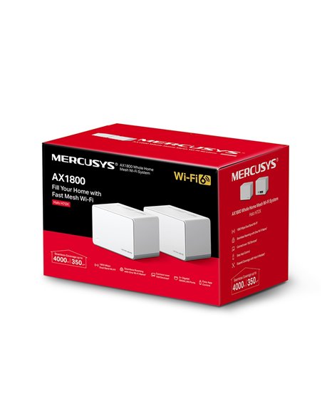 Mesh Wi-Fi System MERCUSYS Halo H70X (2-pack) / AC1800 Dual Band / 3 x Gigabit LAN Port