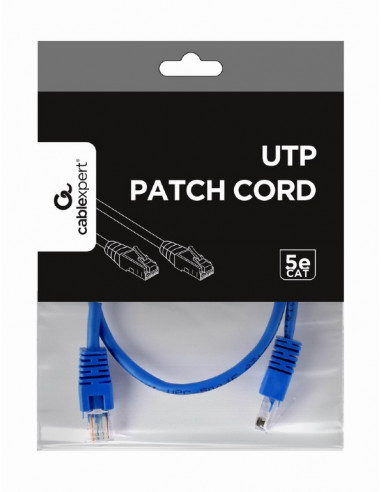 UTP Cat.5e Patch cord, 0.5m, Blue